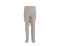 Hellbeige gerippte Kinderstrumpfhose auf schwarzem Hintergrund.