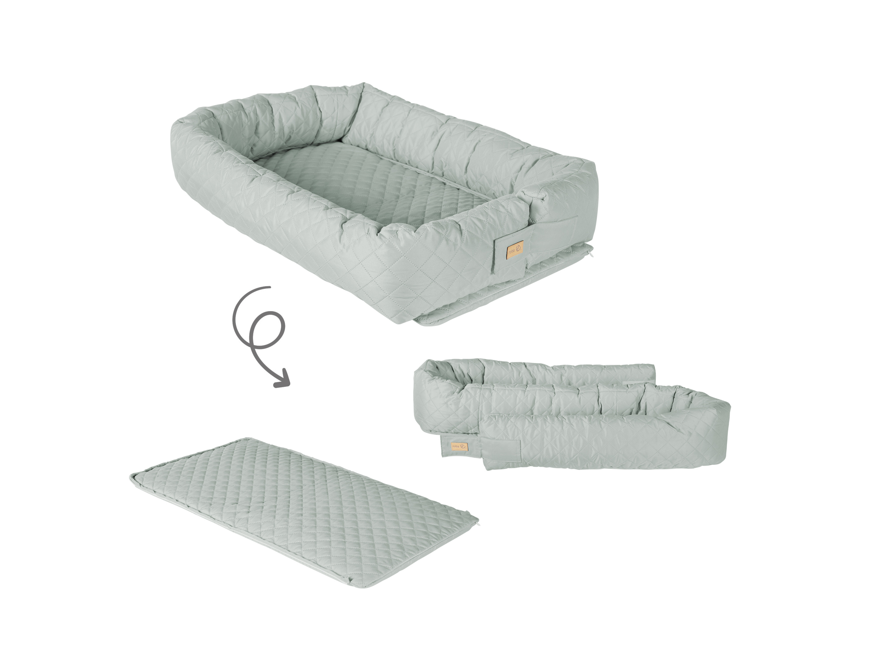 Thumbnail - roba 3in1 Babylounge  (Frosty green)