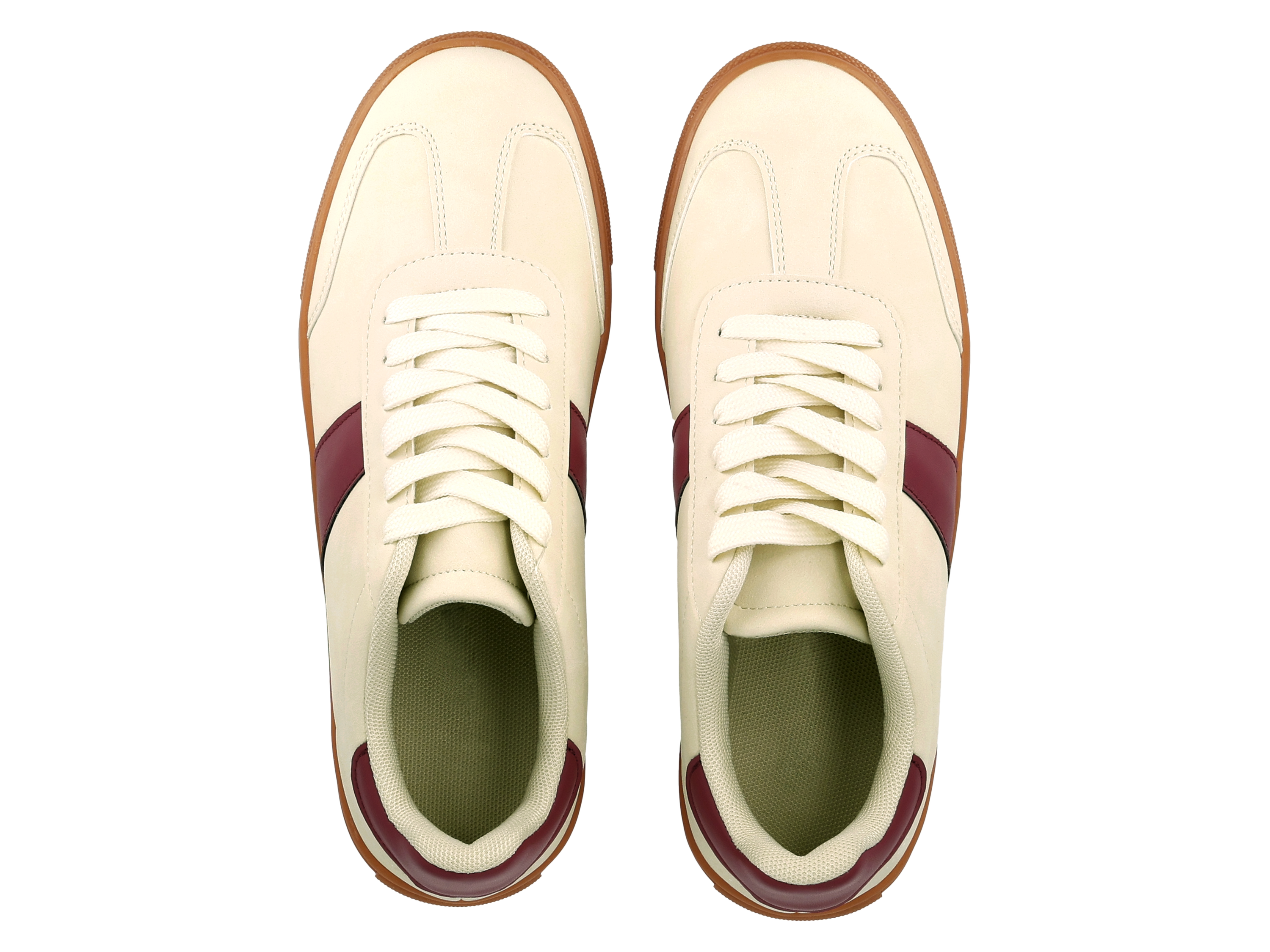 Thumbnail - esmara® Damen Sneaker, mit komfortabler Zungen- und Schaftrandpolsterung (creme / rot, 39)