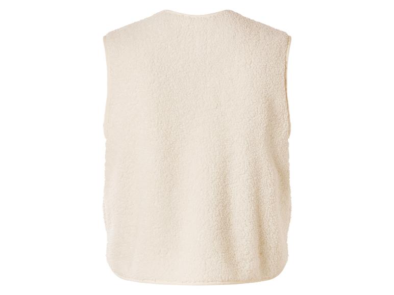 Hellbeige Damen-Fleeceweste, Rückansicht