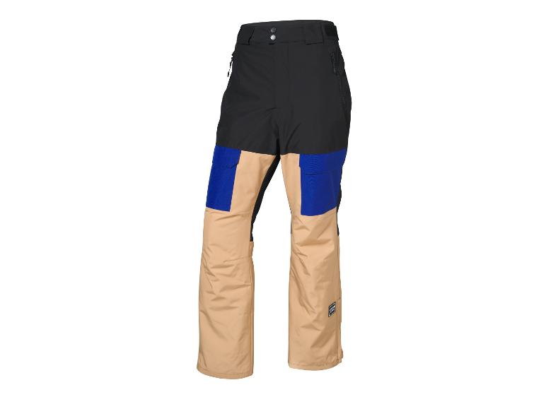 Skihose in Schwarz, Beige und Blau