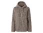 Grauer Fleece-Hoodie mit Reißverschluss.