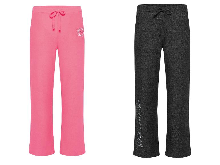 Zwei Jogginghosen: eine rosa und eine anthrazitfarbene.