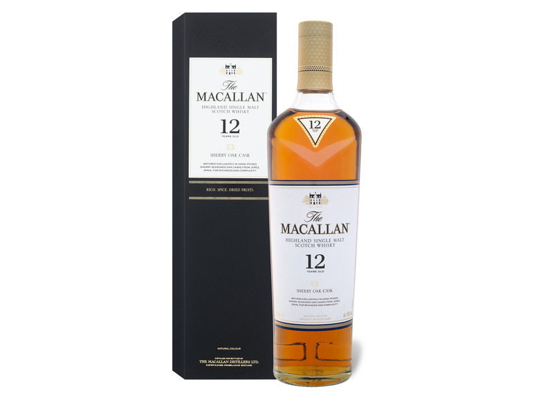 Gehe zu Vollbildansicht: The Macallan Highland Single Malt Scotch Whisky Sherry Oak Cask 12 Jahre 40% Vol - Bild 1