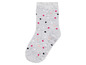 Graue Socken mit Punkten für Babys mit Anti-Rutsch-Funktion.