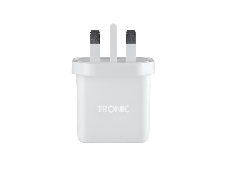 Weißes Ladegerät mit UK-Stecker
