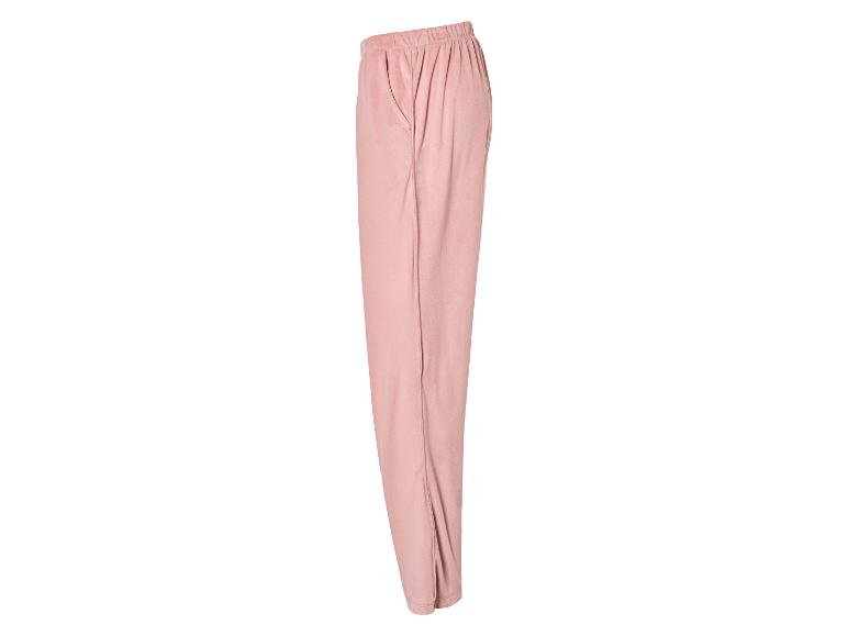 Eine rosa Hose mit elastischem Bund.
