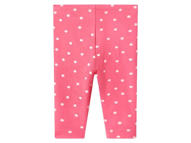 Rosa Kinderleggings mit weißen Punkten