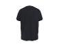 Schwarzes kurzärmeliges Sport-T-Shirt, Rückansicht.