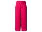 Fuchsiafarbene Damen-Hose mit weitem Bein und Kordelzug