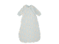Hellblauer Babyschlafsack mit Eisbären und langen Ärmeln.