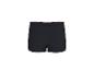 Schwarze Herren-Boxershorts mit rotem und schwarzem Bund.
