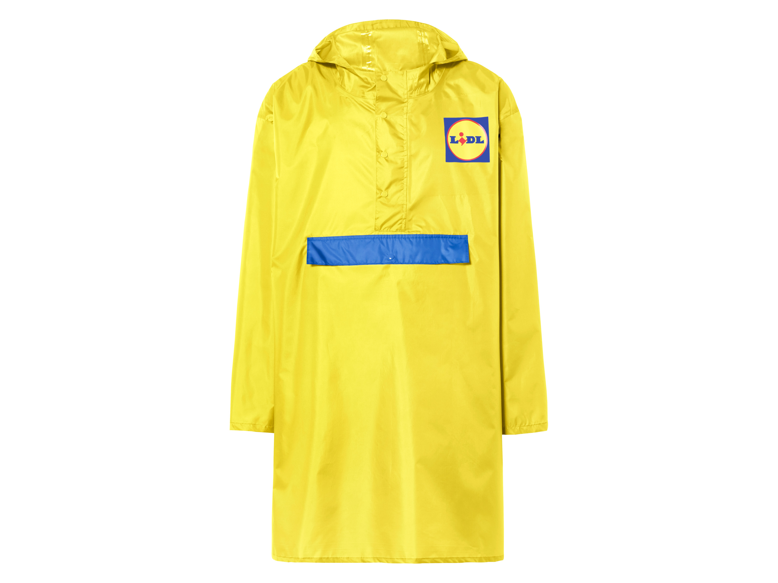 Damen Herren Regenponcho LIDL (Gelb)““ | integrierte Packtasche zum einfachen Verstauen