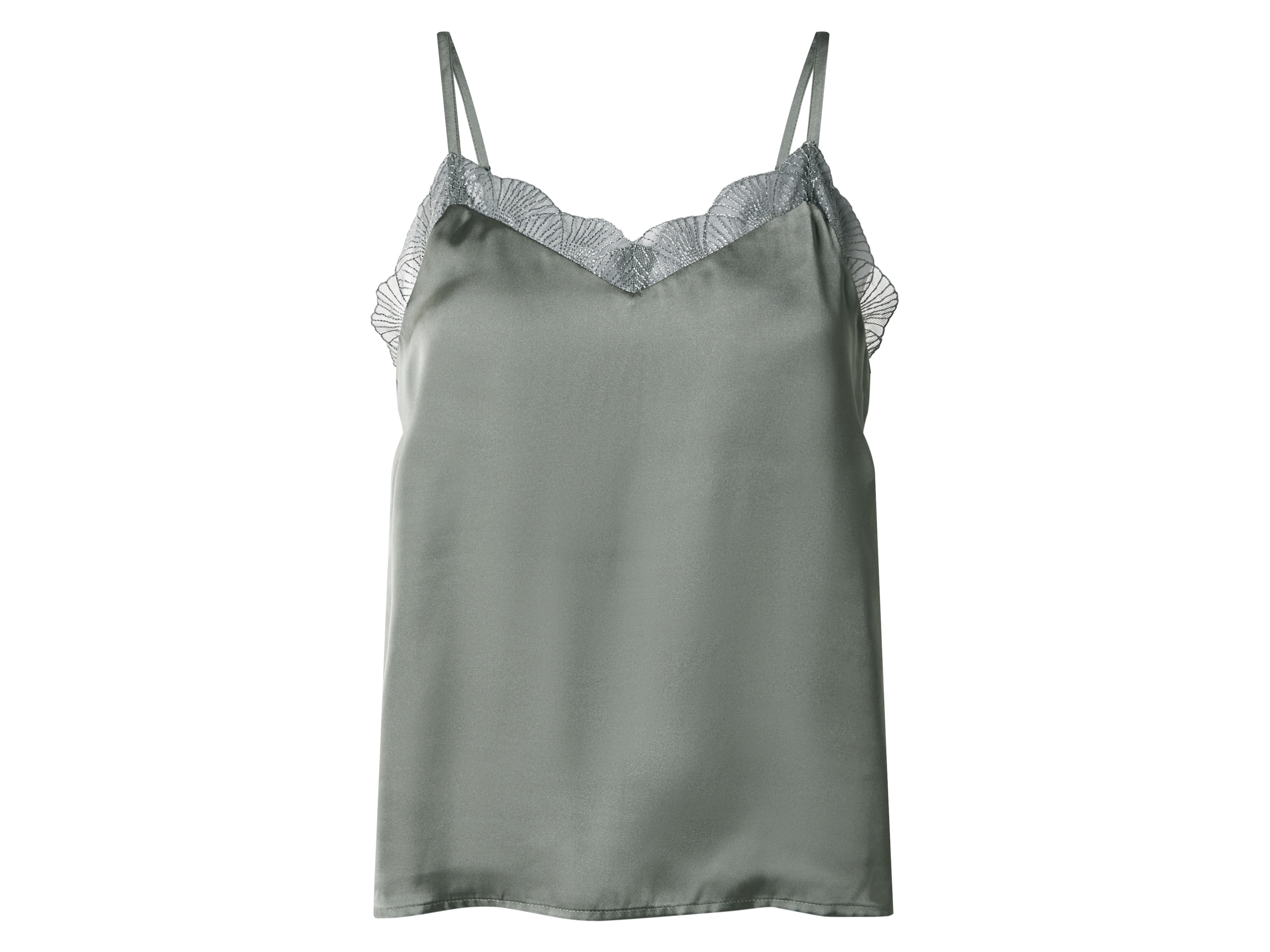 ESMARA® Damen Satin-Pyjama (Grün, XL(48/50)) – Bild 3 von 4