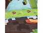 Kinderbettwäsche mit Motiven aus einem beliebten Videospiel in Grün, Blau und Braun