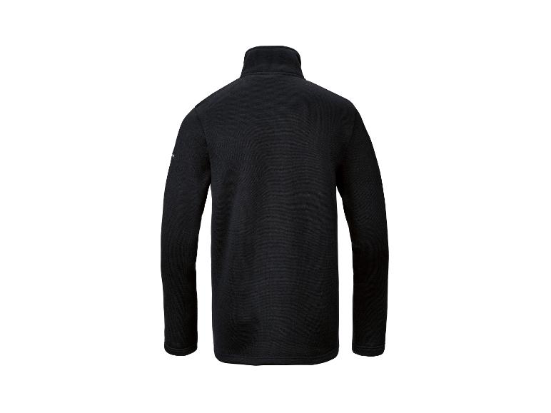 Schwarzer Herren-Fleecepullover, Rückansicht