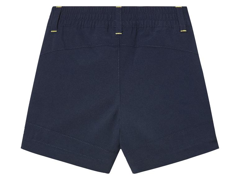 Dunkelblaue Shorts mit elastischem Bund.