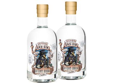 2 x 0,7-l-Flasche Spirituosenpaket Steam Brew Hopfen Gin 42% Vol
