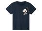 Dunkelblaues Kinder-T-Shirt mit einem lachenden Mickey Mouse-Motiv und dem Schriftzug „Mickey Mouse“.
