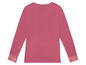 Rosa Langarmshirt mit Spitzendetails an den Ärmeln.