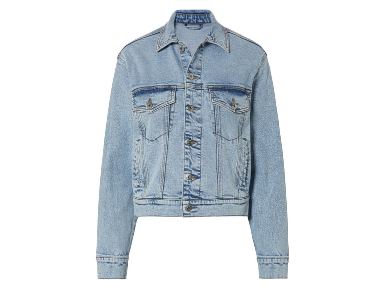 Eine hellblaue Jeansjacke