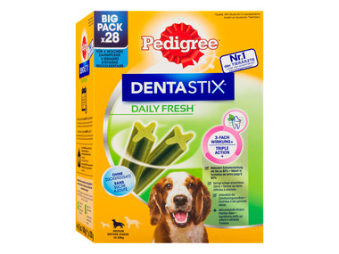 Pedigree Denta Stix Daily Fresh - 28 Stück - Für mittelgroße Hunde 10 - 25 kg