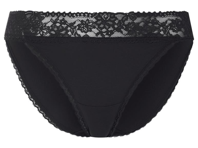 Schwarze Unterhose mit Spitze.
