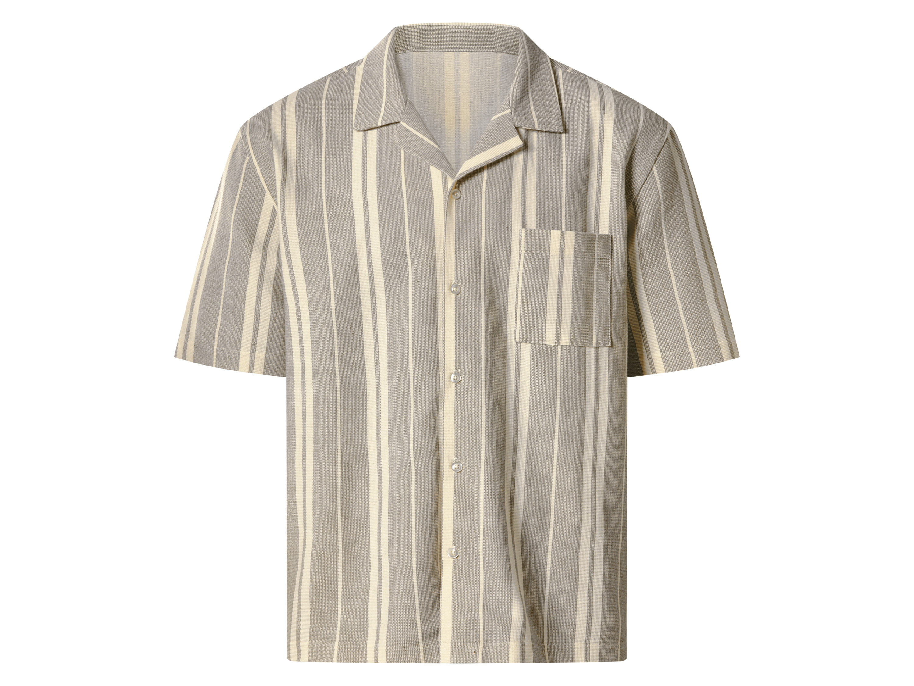 ESMARA MEN Freizeithemd (creme/braun, M (48/50))