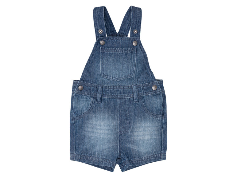 Gehe zu Vollbildansicht: LUPILU® Baby Jeans-Latzhose mit aufgesetzter Brusttasche - Bild 4