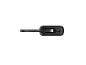 Schwarze Powerbank mit integriertem USB-C-Kabel und USB-A-Anschluss.