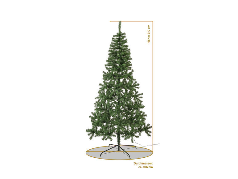 LIVARNO home LED-Weihnachtsbaum, 180 cm 210 LEDs, H