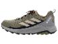 Grüne und graue Herren-Sportschuhe mit orangefarbenen Schnürsenkeln
