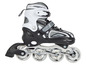 Schwarze Inline-Skates mit grauen Details und Apollo-Rädern.