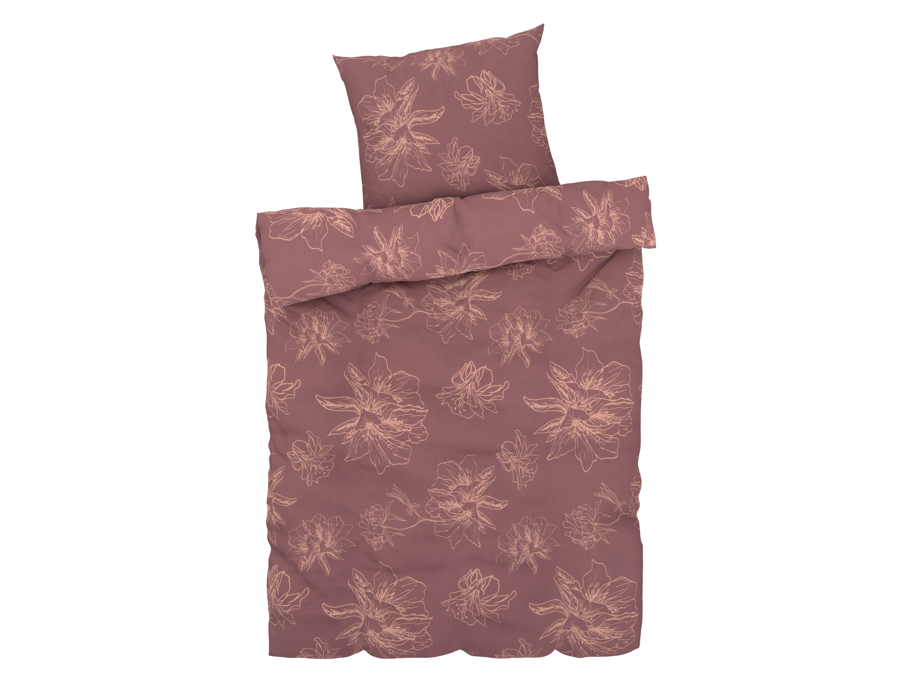 LIVARNO home Bettwäsche CVC Renforcé, 135 x 200 cm (Achtung LV OSDE) (Blumen/rot) | 04335815000416