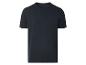 Dunkelblaues T-Shirt mit kurzen Ärmeln.