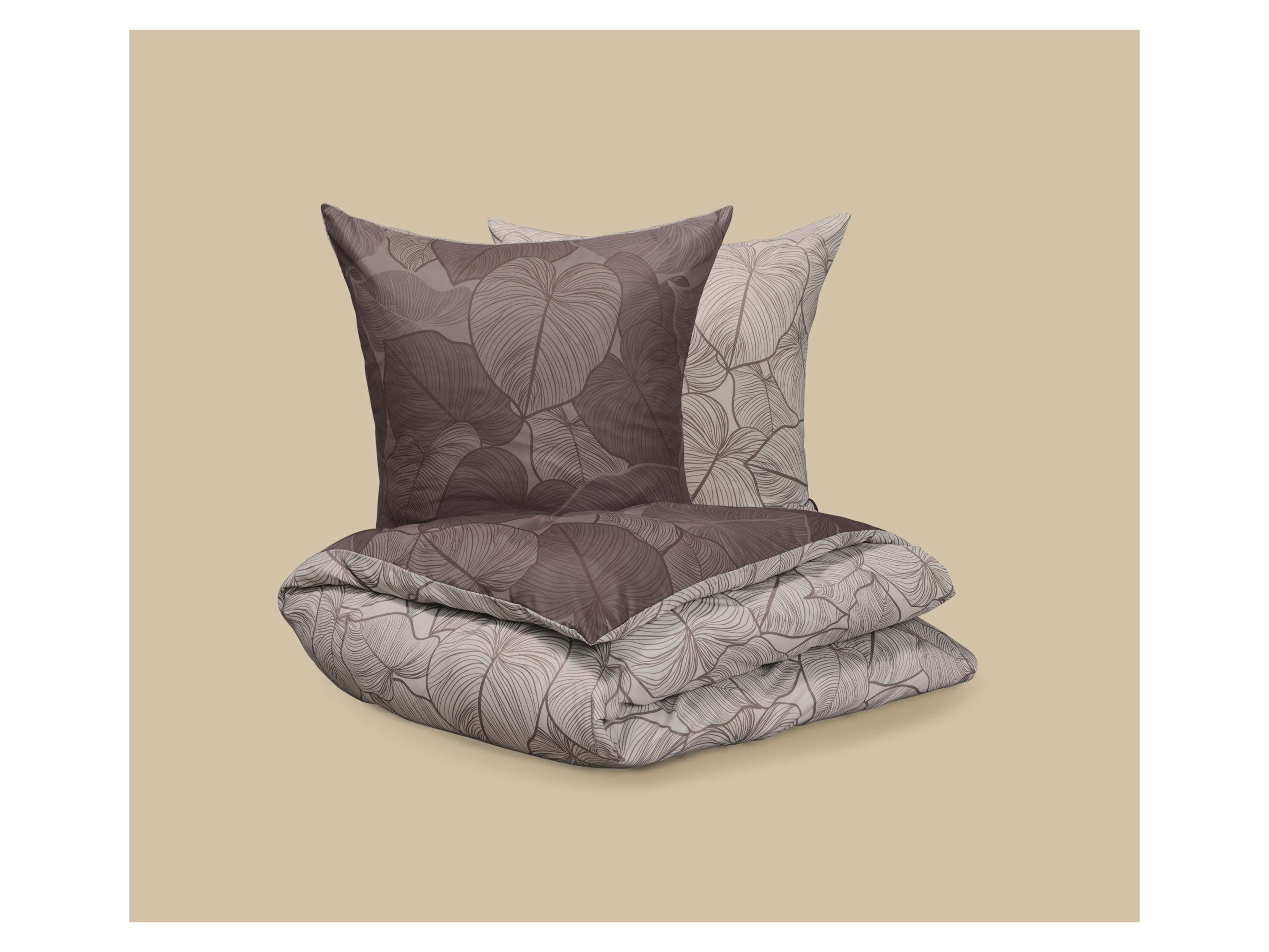 LIVARNO® Mikrofaser-Satin-Bettwäsche, 200 x 220 cm (Braun) – Bild 3 von 4