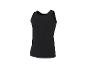 Einfaches schwarzes Herren-Tanktop, schmale Passform.