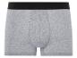 Graue Boxershorts mit schwarzem Bund.