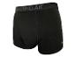 Schwarze Herren-Boxershorts mit elastischem Bund und Schriftzug.