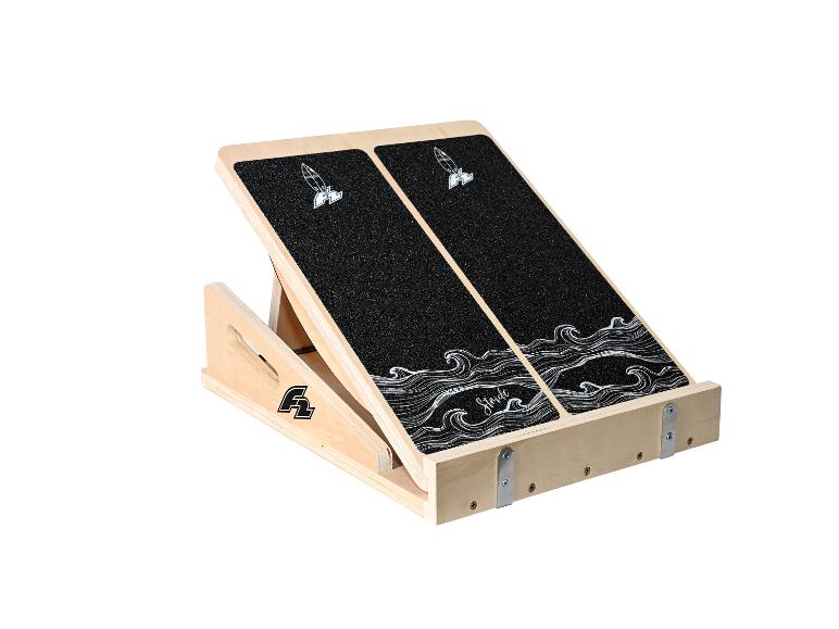 Hölzerner Fußdehner mit rutschfester Oberfläche und Wellenmuster