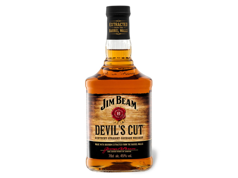 Gehe zu Vollbildansicht: JIM BEAM Devil's Cut Kentucky Straight Bourbon Whiskey 45% Vol - Bild 1