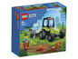 LEGO City Set mit grünem Traktor und Gärtner.