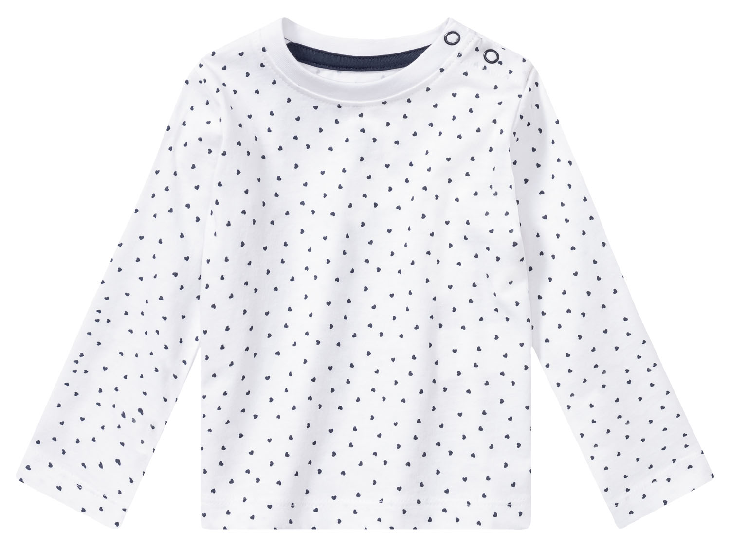 LUPILU® Baby Langarmshirt 3er (weiß/gelb/marine, 62/68) – Bild 2 von 4