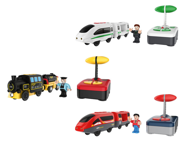 Gehe zu Vollbildansicht: Playtive Personenzug / Schnellzug / Transportlok, ferngesteuert, 4-teilig - Bild 1