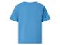 Himmelblaues Basic-T-Shirt mit kurzen Ärmeln, Rückansicht