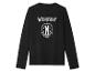 Schwarzes Langarmshirt mit 'Wednesday'-Aufdruck.