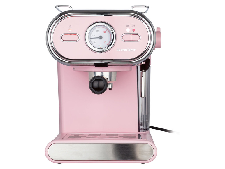 Gehe zu Vollbildansicht: SILVERCREST® KITCHEN TOOLS Espressomaschine/Siebträger Pastell rosa SEM 1100 D3 - Bild 1