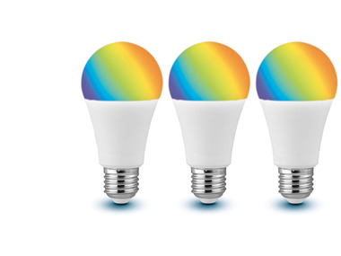 LIVARNO home 3er Set - Leuchtmittel RGB, für Zigbee Smart Home, 9,5 Watt, E27
