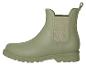 Grüne Gummistiefel mit elastischen Seiteneinsätzen und dicker Sohle