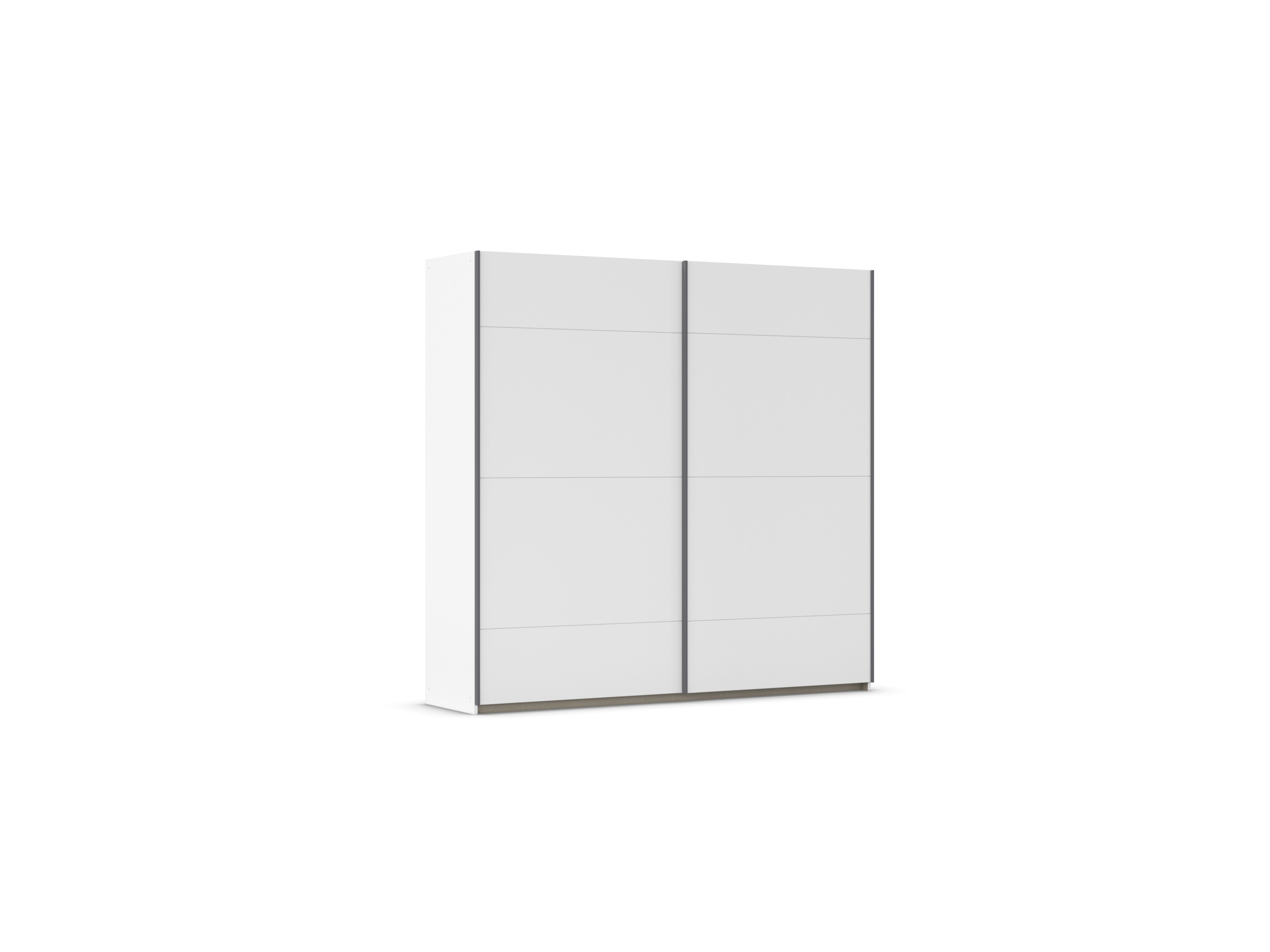 RAUCH BLUE Corvo Schwebetürenschrank (ohne Passepartout, Weiß, 218 x 210 cm)